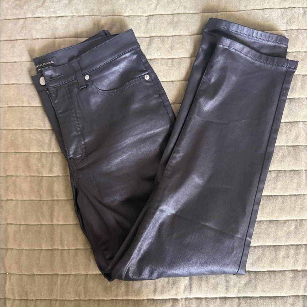 Banana Republic Curvy High-Rise Slim Coated Jeans